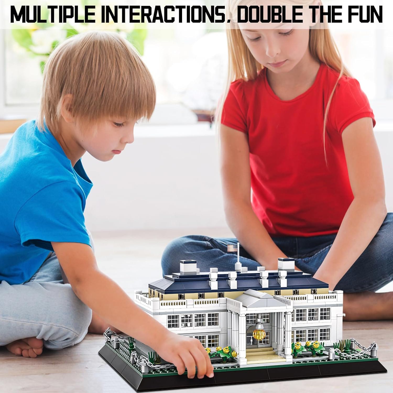 White House America Construction Building Blocks Model 894 pieces - 214