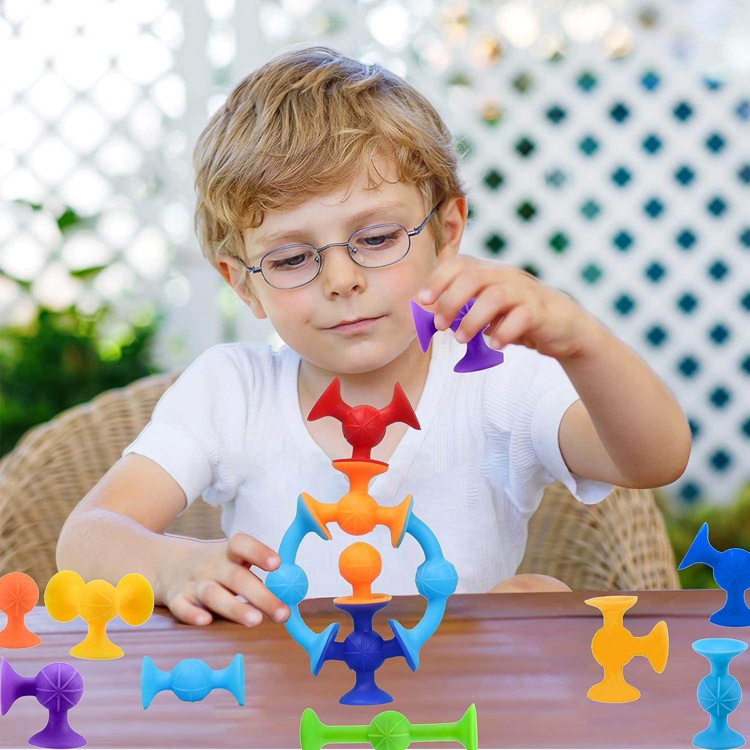 Suction Silicone Cup Sensory Connector Jar 48 pieces - Default Title - Odeez | Educational Toys Pakistan 