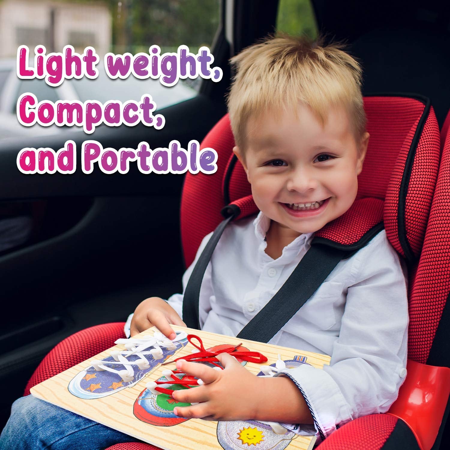 Wooden Shoe Lacing Learning Board - 112