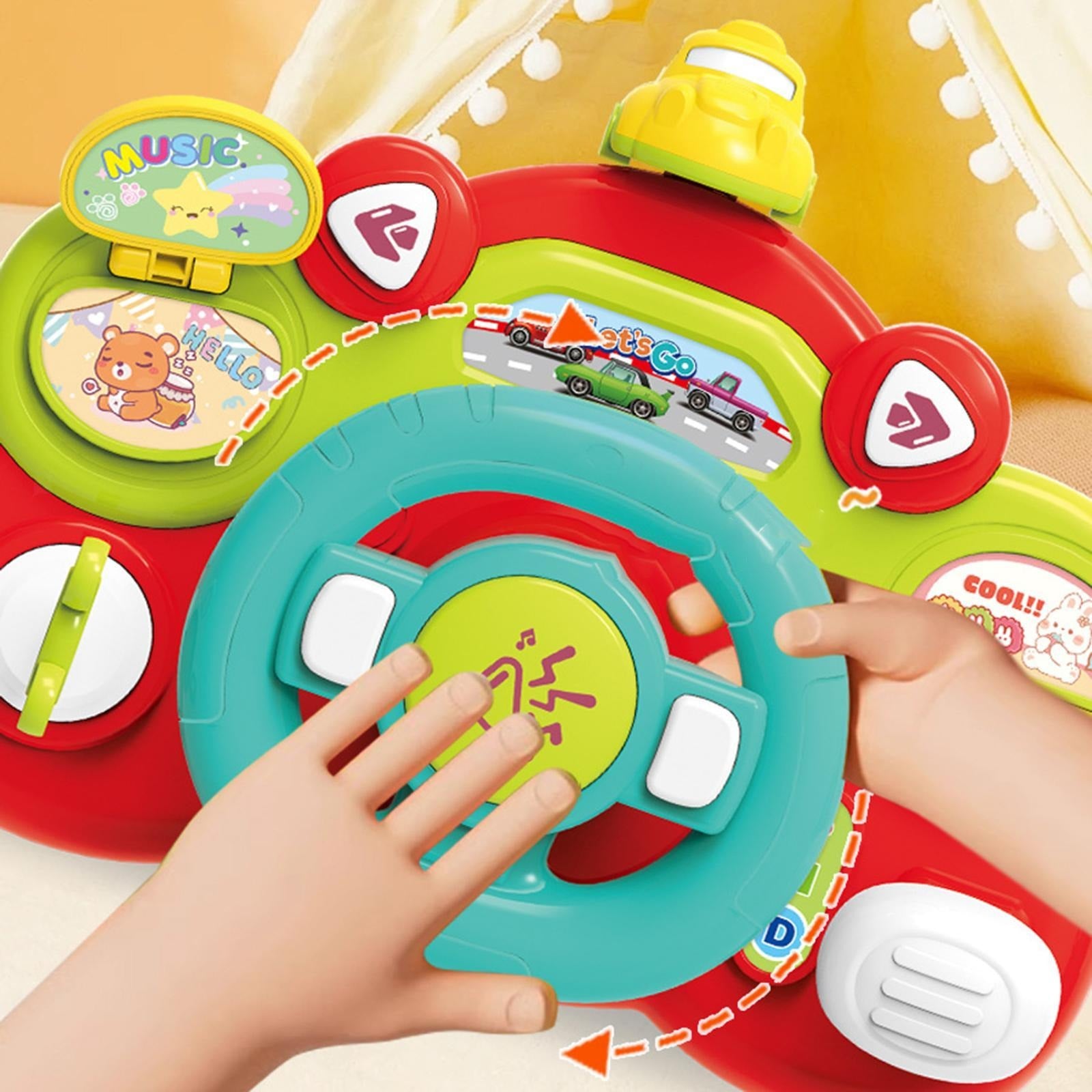 Multifunctional Activity Steering Wheel Pretend Play - 180 - Default Title - Odeez | Educational Toys Pakistan 
