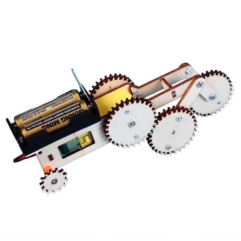 DIY Gear Shuttle Car Assembly Model Scientific Experiment - 088