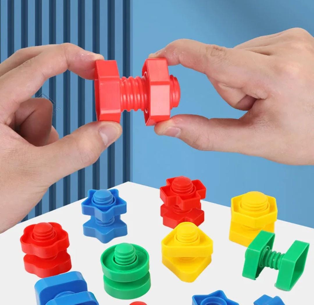 STEM Nuts and Bolts Building Blocks 18 pieces - 018 - Default Title - Odeez | Educational Toys Pakistan 