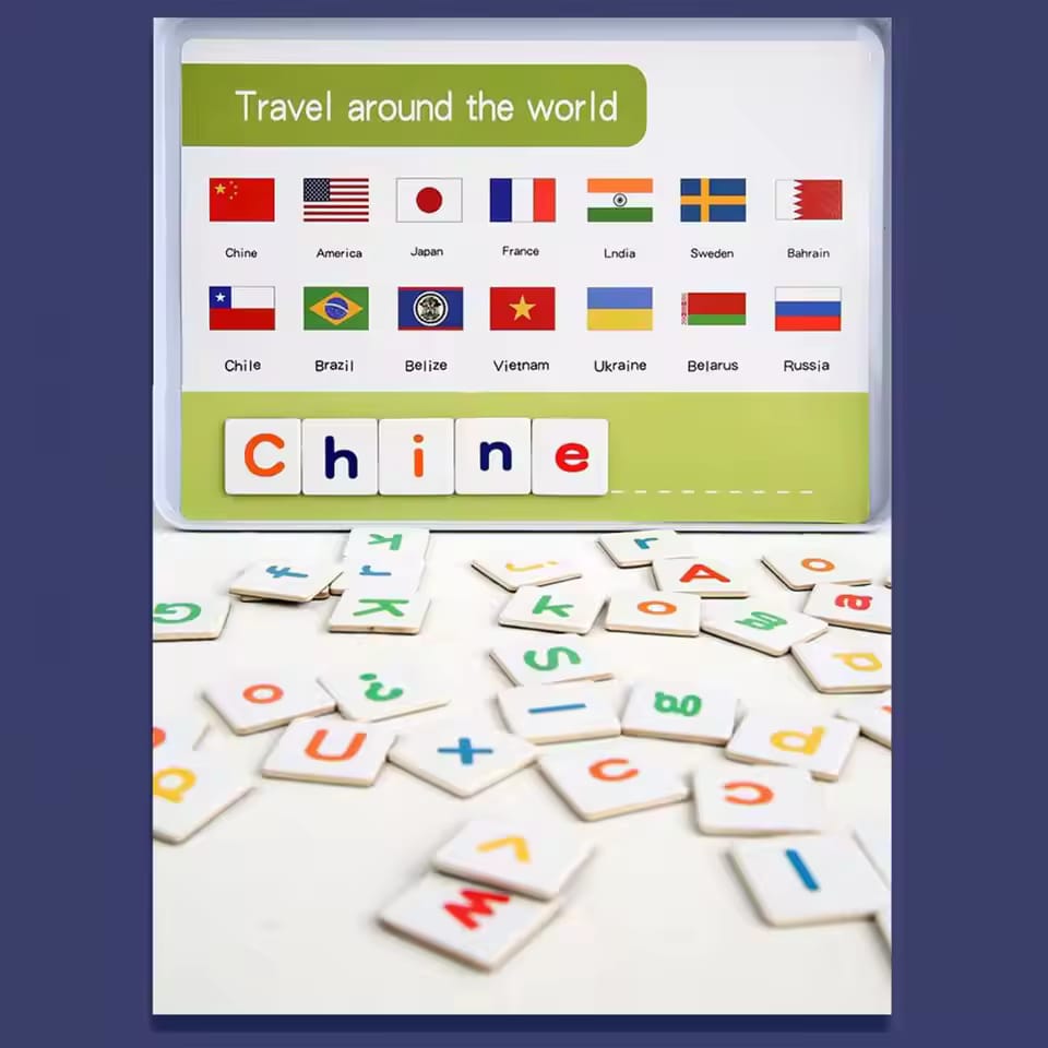 6in1 Magnetic Recognize Word Learning Kit With Marker - Default Title - Odeez | Educational Toys Pakistan 