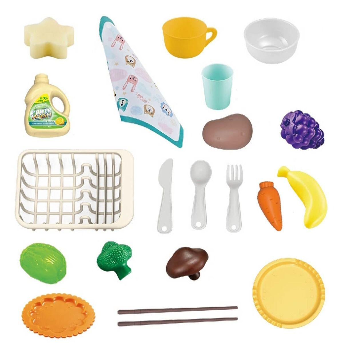 Dishwasher Kitchen Sink Water Pretend Play 23 pieces - 768