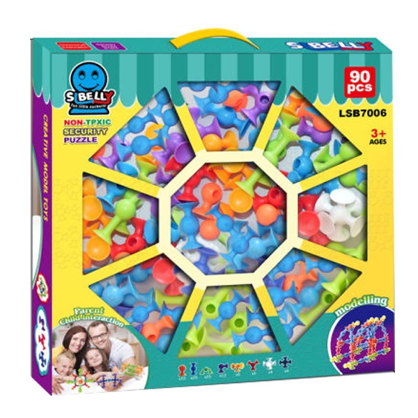 Suction Building Blocks Construction Toy - 90 Pieces