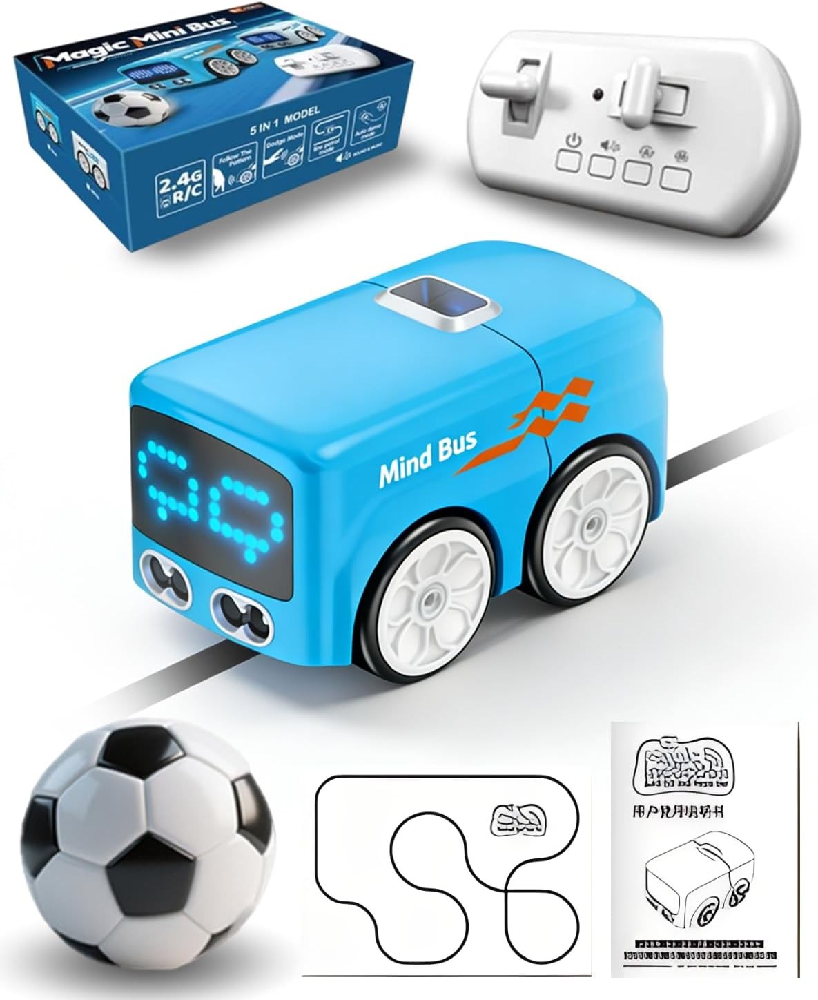 Remote Control Magic Mini Induction Line Following Smart Bus - 073