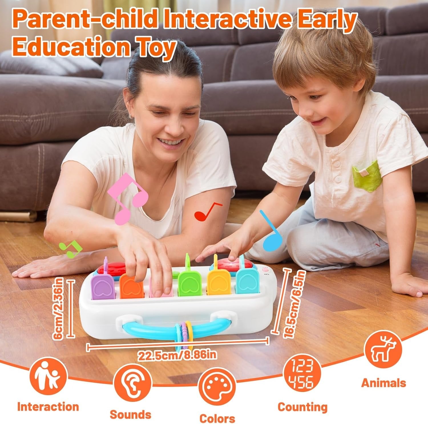 Interactive Pop Up Animal Sound Color Recognition Key Set - 940