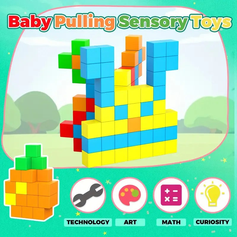 Colorful Magnetic Cube Learning Blocks Set 3 x 3 cm cube - 610