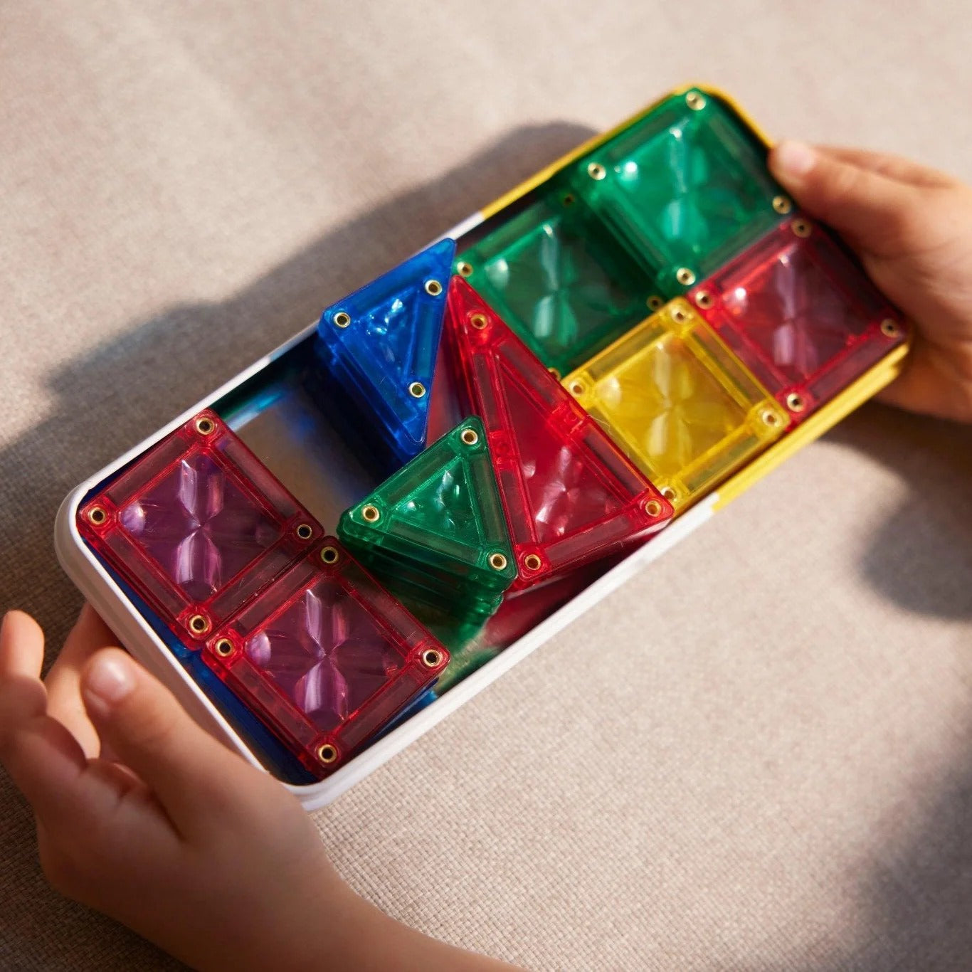 Mini Travel Magnetic Tile Blocks Set 45 pieces - 91A