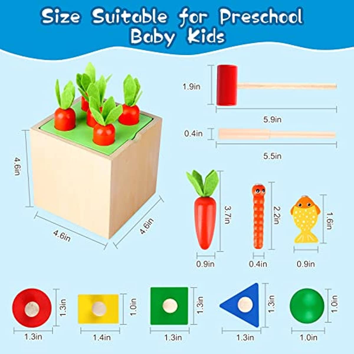 5in1 Multipurpose Wooden Early Learning Sorting Kit - 433 - Default Title - Odeez | Educational Toys Pakistan 