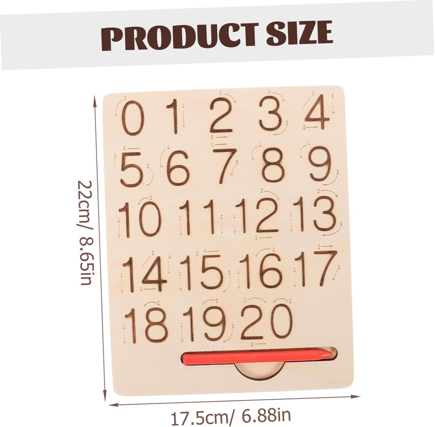 Montessori Double-Sided Number and Shapes Tracing Board - 324 - Default Title - Odeez | Educational Toys Pakistan 