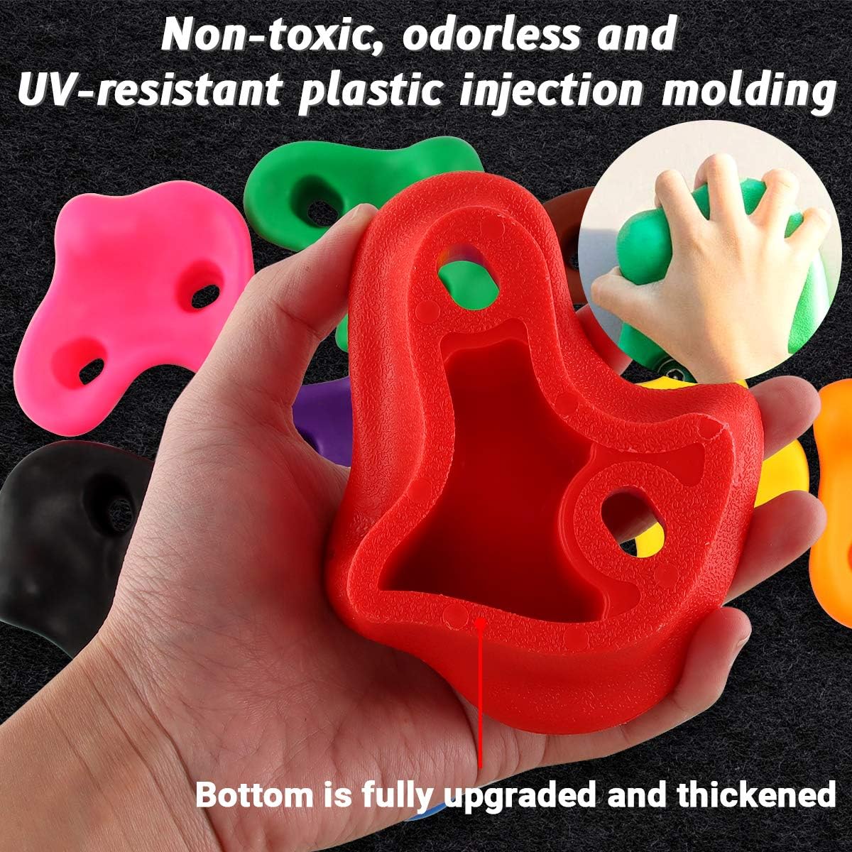 Colorful Rock Climbing Holds Plastic Material- 10 pieces - Default Title - Odeez | Educational Toys Pakistan 