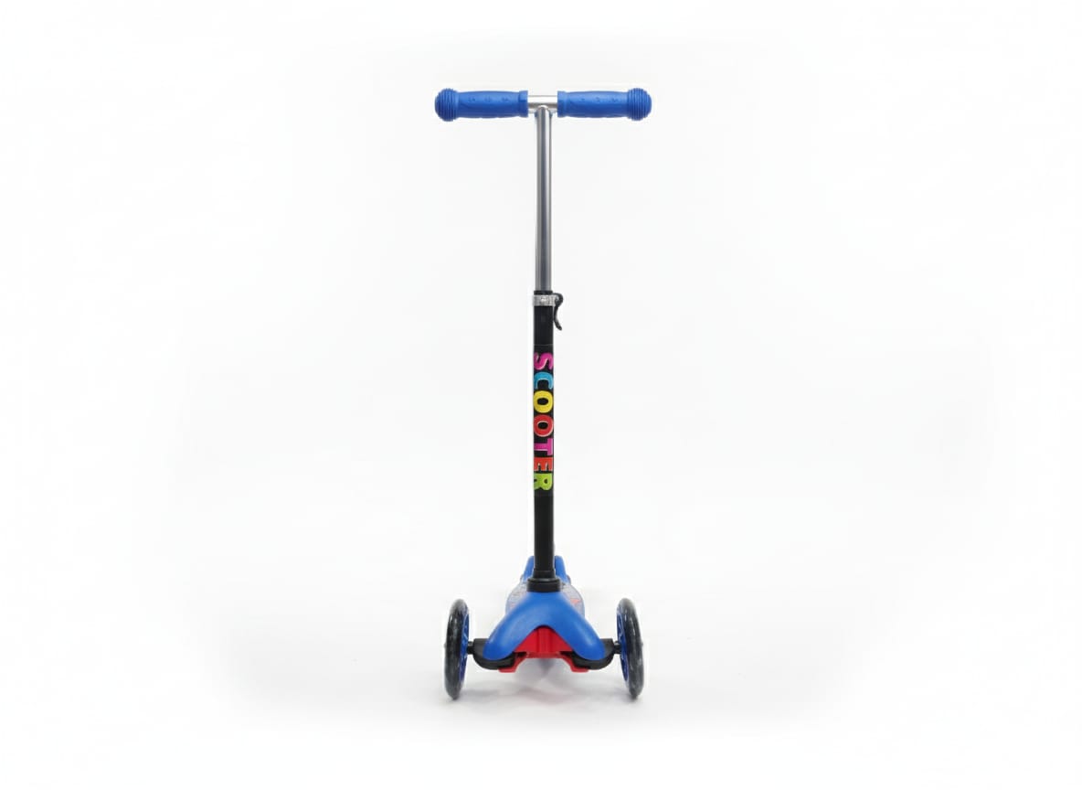 Without Box Kick Scooters with LED Light-Up Wheels Adjustable Height for Kids