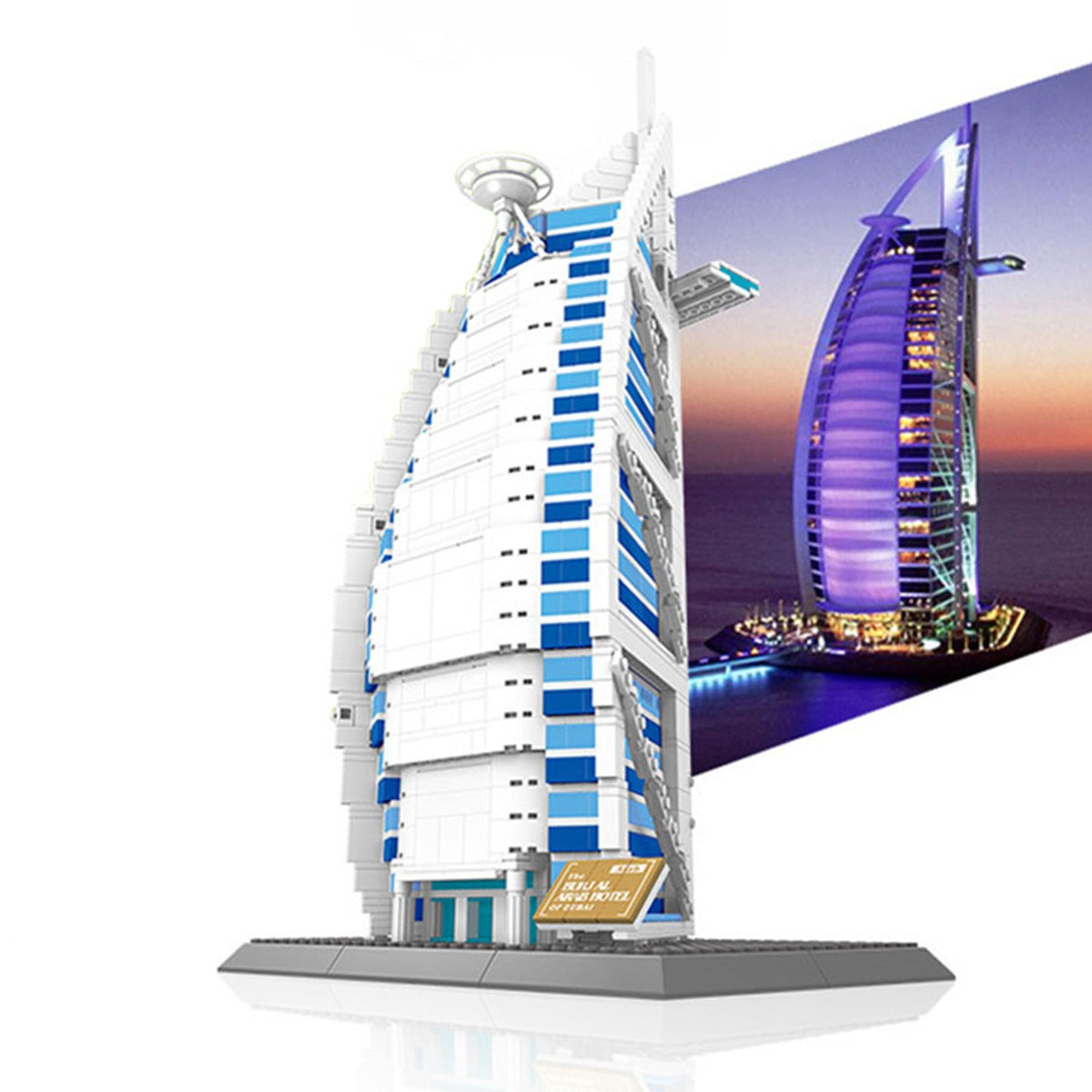 Hotel Burj-Al-Arab Dubai Building Blocks Model - 1307 pieces