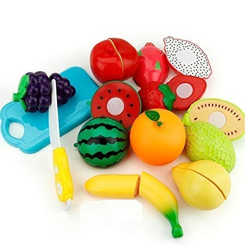 Fruits Cutting Play Set with Knife Board - 9 Pieces - Default Title - Odeez | Educational Toys Pakistan 