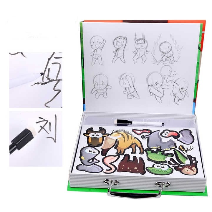Magnetic Board Briefcase Puzzle with Marker 60 pcs - Forest World