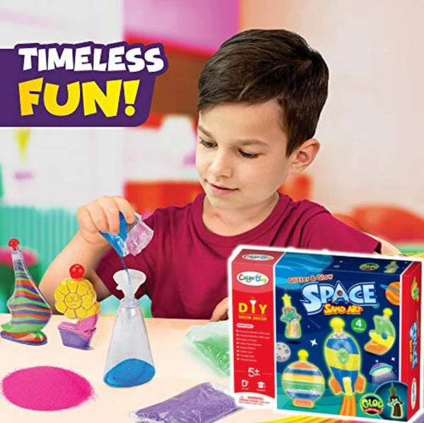 Glitter & Glow Space Sand Art Creative Kit - 4 Designs - Default Title - Odeez | Educational Toys Pakistan 
