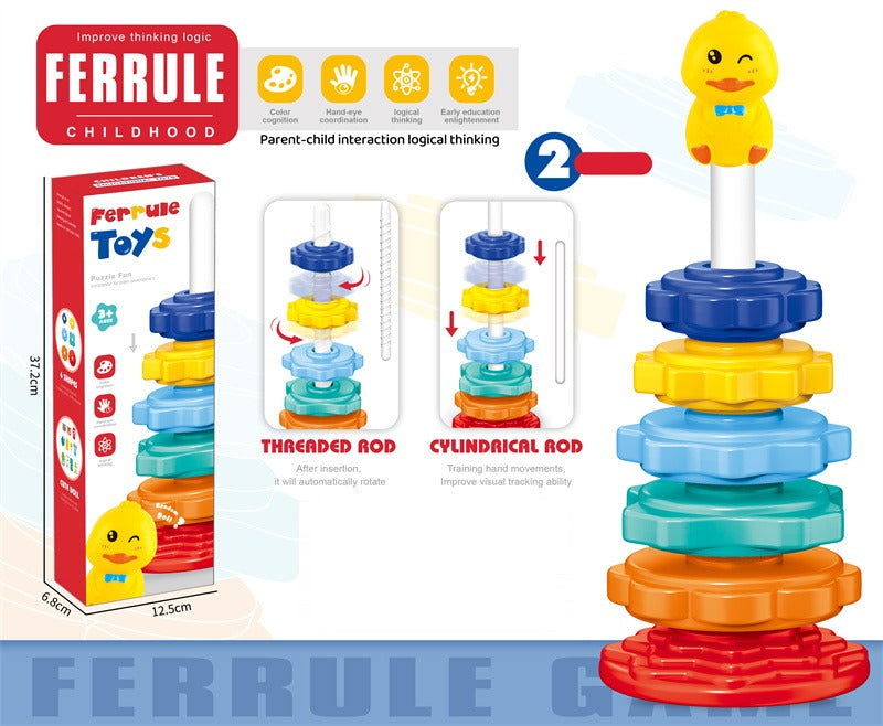 Rainbow Rotating Spin Stacking Tower - 205