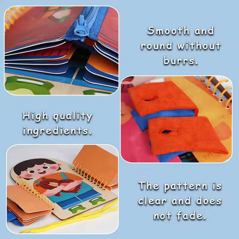 Montessori Wooden Busy Dress Learning Kit - 082 - Default Title - Odeez | Educational Toys Pakistan 