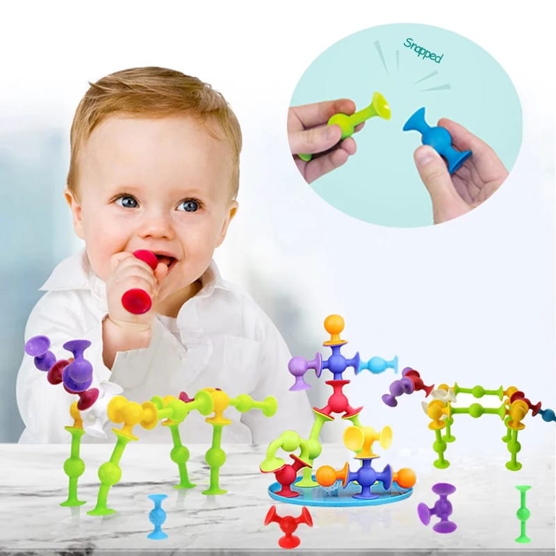Suction Cups Sensory Construction Building Blocks - 36 pieces - Default Title - Odeez | Educational Toys Pakistan 