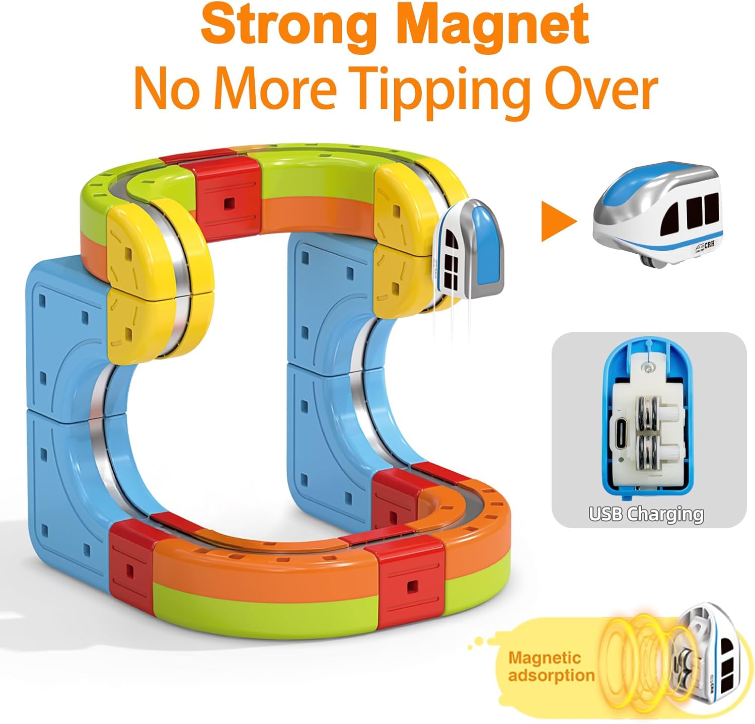 Mag Train Magnetic Track Building Set 49 pieces - 640