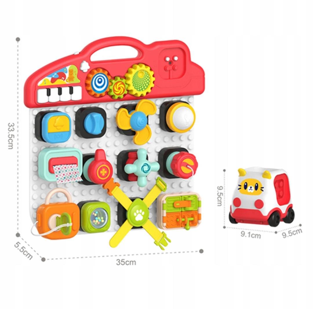 Multifunctional Early Education Busy Learning Activity Blocks Board - 081 - Default Title - Odeez | Educational Toys Pakistan 