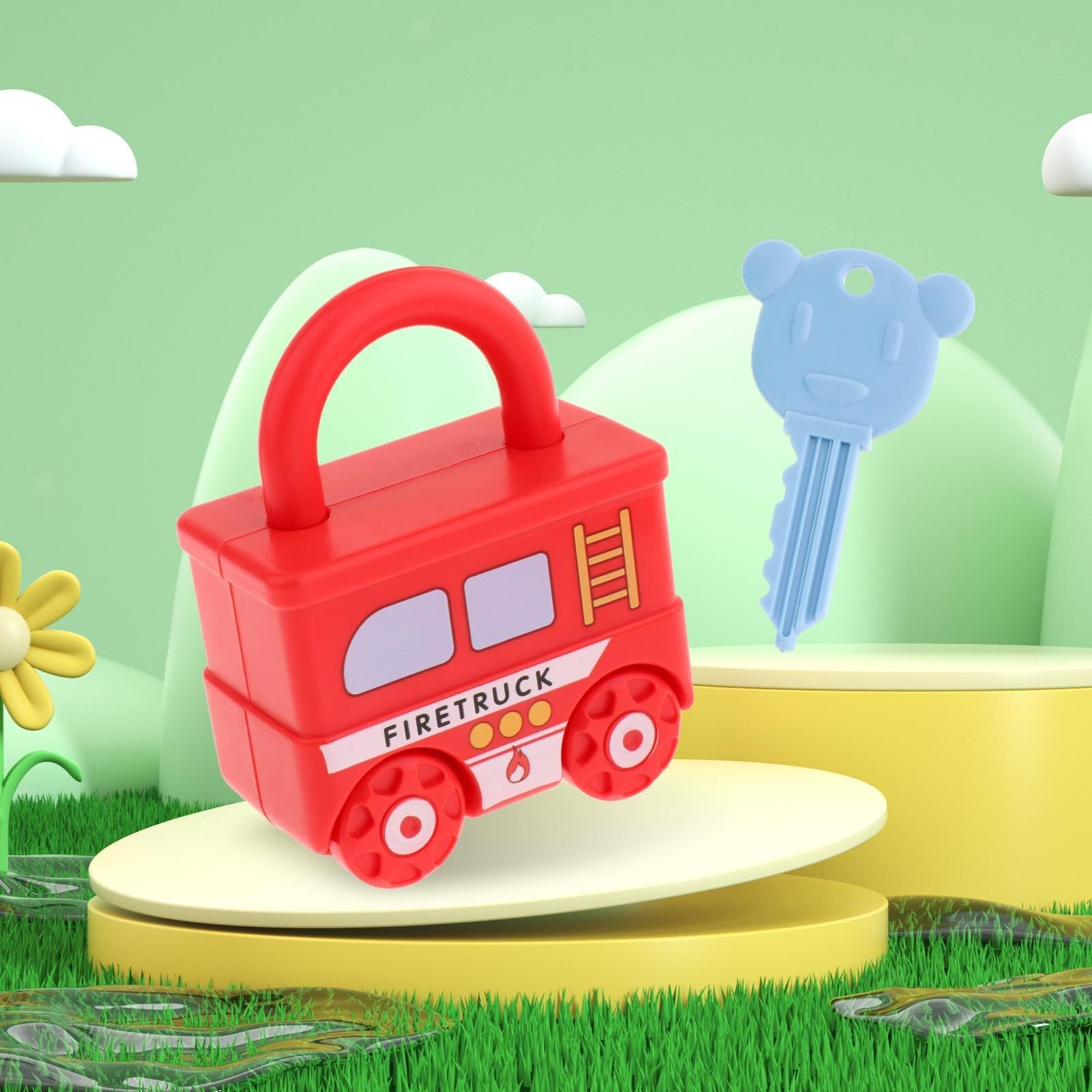 Number Recognition Matching Lock and Key Set - 4,5 and 6 locks - Default Title - Odeez | Educational Toys Pakistan 