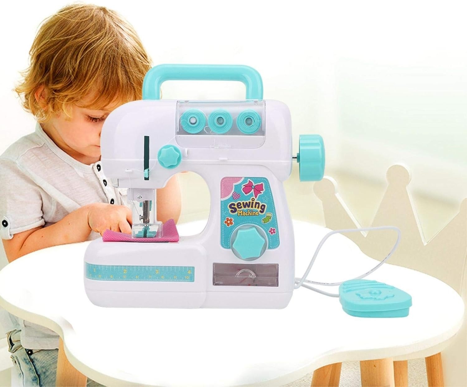 DIY Electric Sewing Machine Real Pretend Play Kit - 923