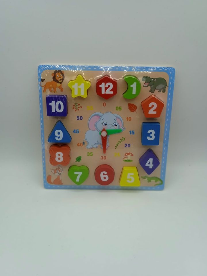 Wooden Digital Children Early Educational Clock - 5574 - Default Title - Odeez | Educational Toys Pakistan 