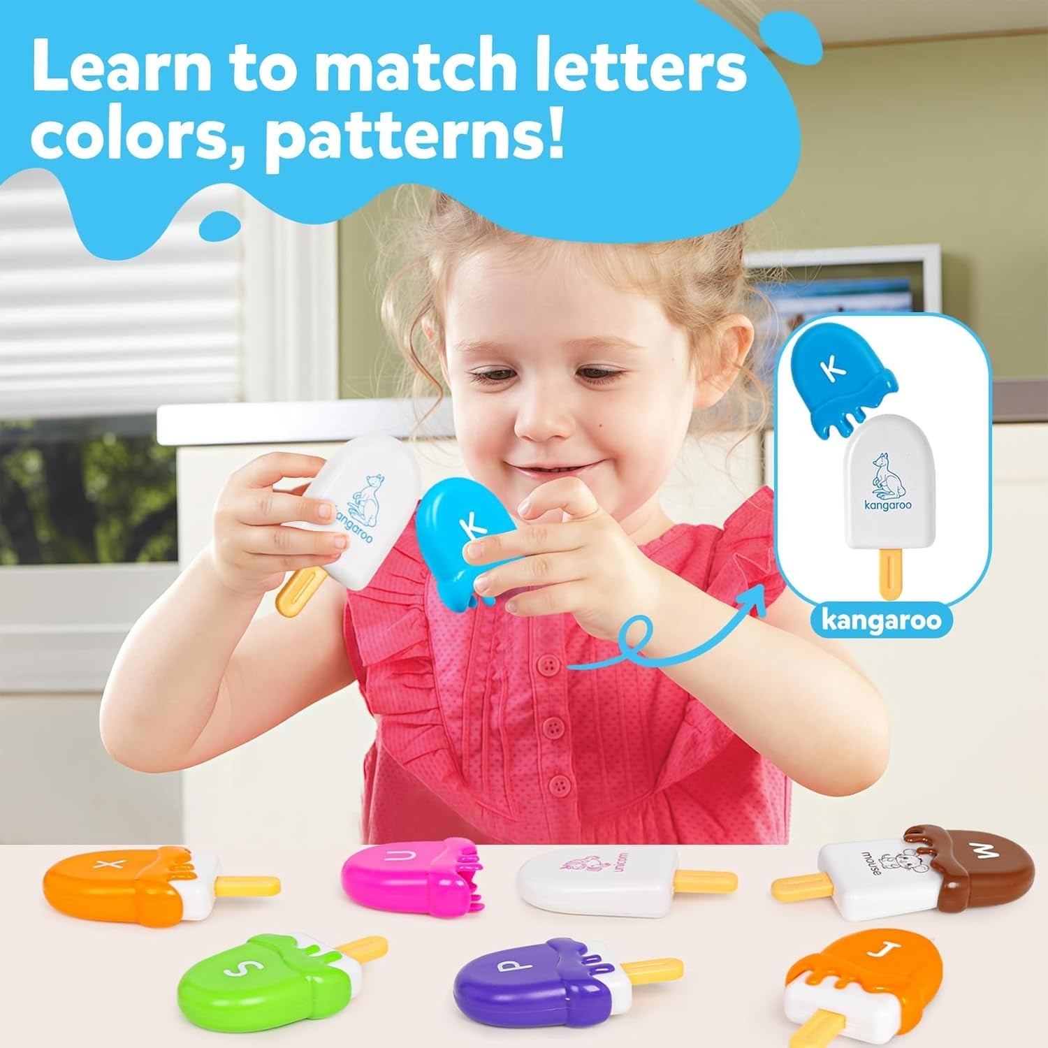 Ice Cream Letter Matching and Color Sorting for Toddler 26 pieces - 856