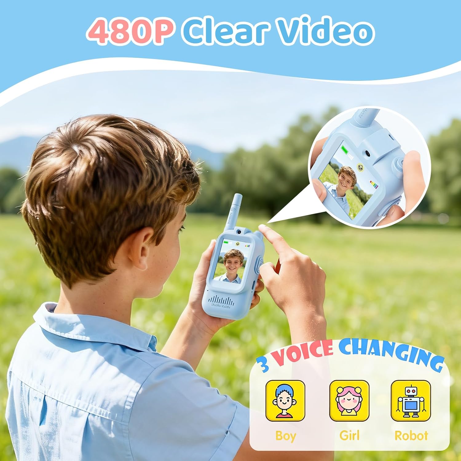 Rechargeable Video Call Walkie Talkie for Kids