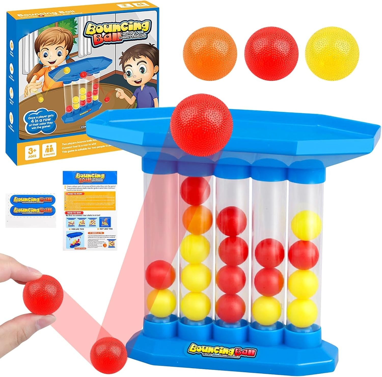 Bouncing Ball Connect Four Tabletop Family Fun - 047