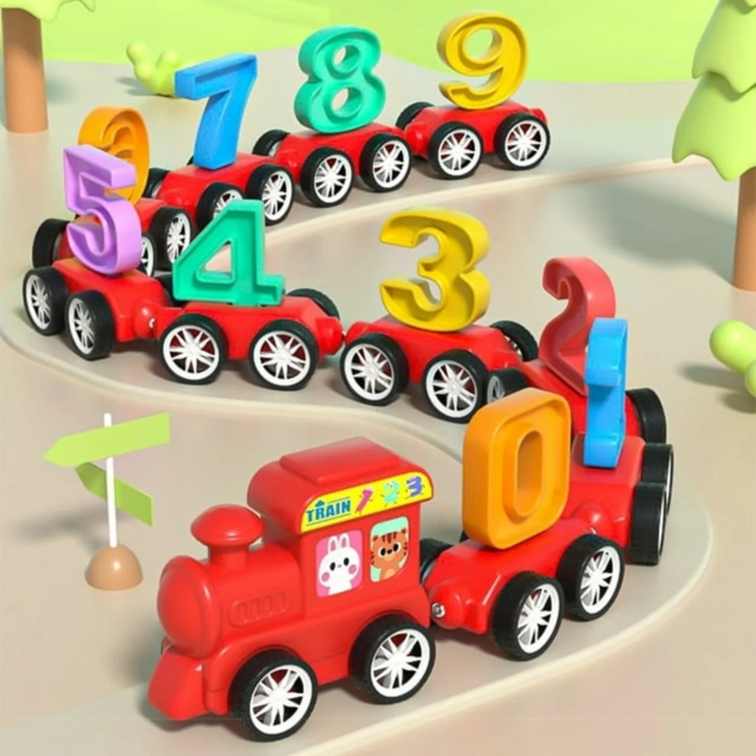 Magnetic Digital Train - 0 to 9 Number - 64A