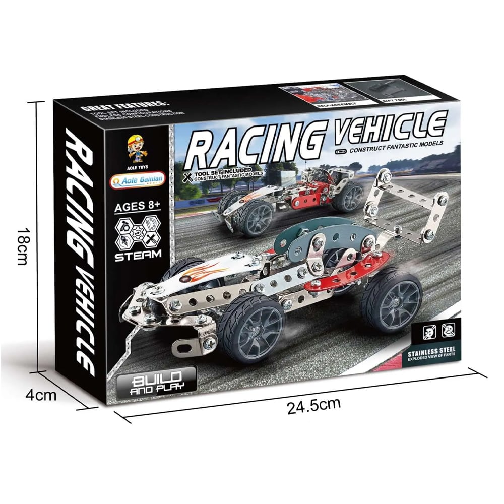 STEAM Racing Vehicle Steel Construction Models 105 pieces - Default Title - Odeez | Educational Toys Pakistan 