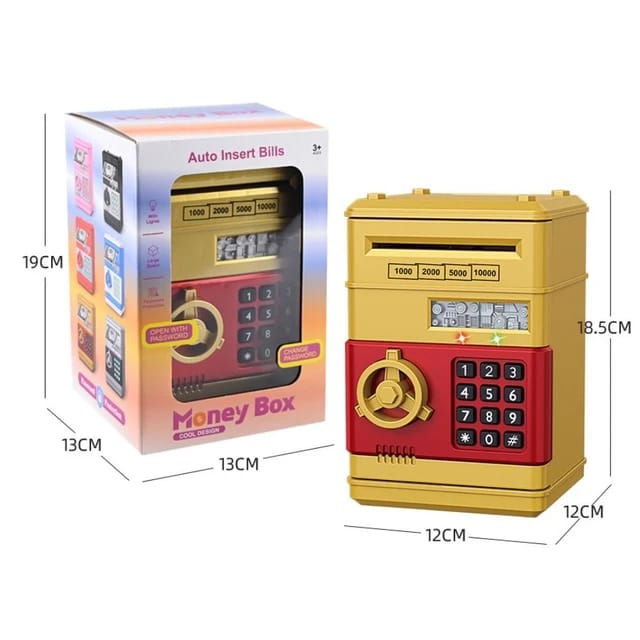 Electronic ATM Bank Money Saving Box for Kids - 507 - Red-Blue-Pink - Odeez | Educational Toys Pakistan 