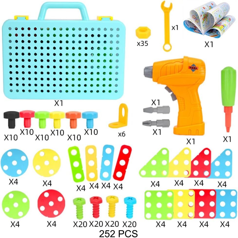 Creative Electric Drill Mosaic Pattern Puzzle Tool Kit - 37A