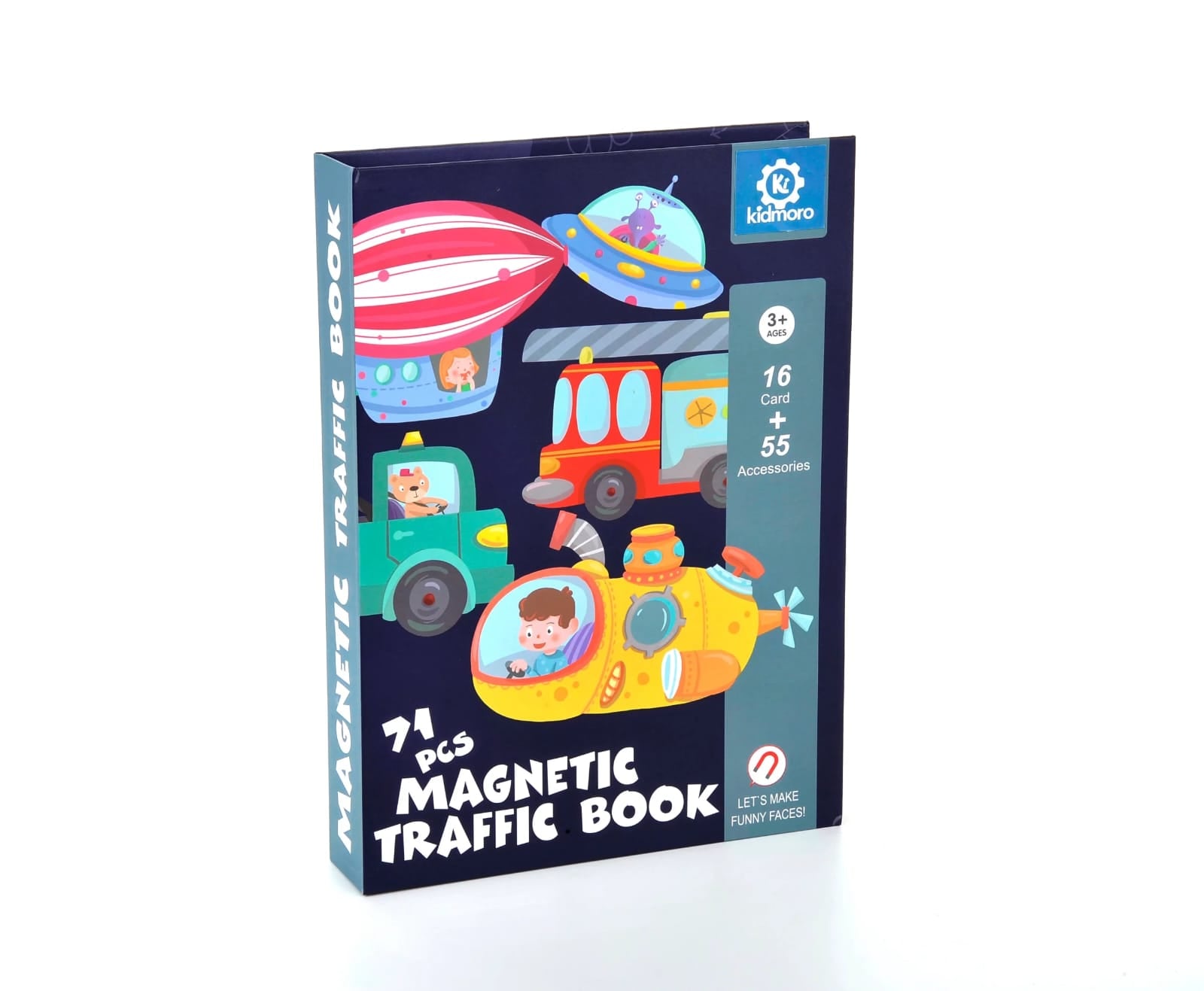 STEAM Magnetic Puzzle Book Board 50 pieces - Traffic Theme