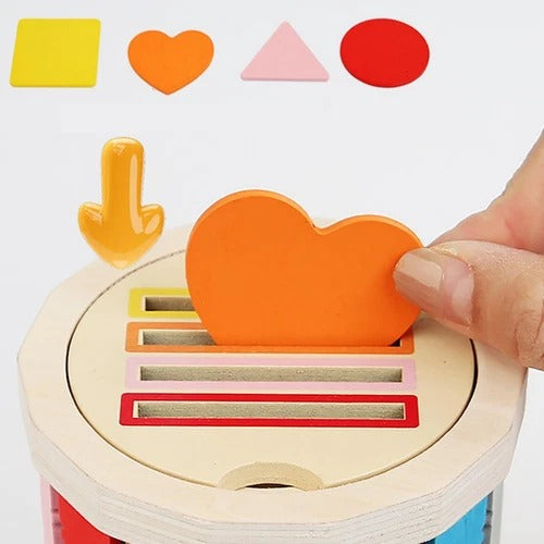 Color Sorting Activity Wooden Bucket - 593