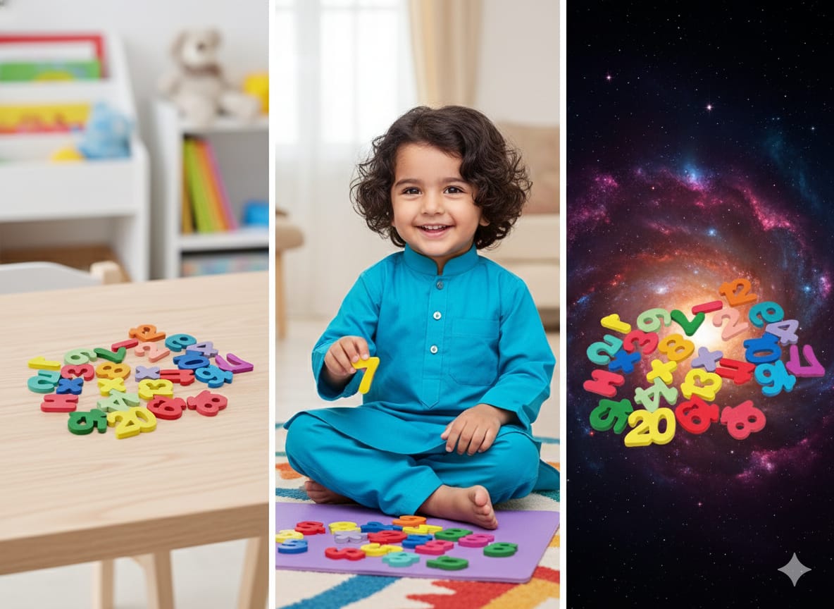 Wooden Alphabet and Number Learning Preschooler - 395