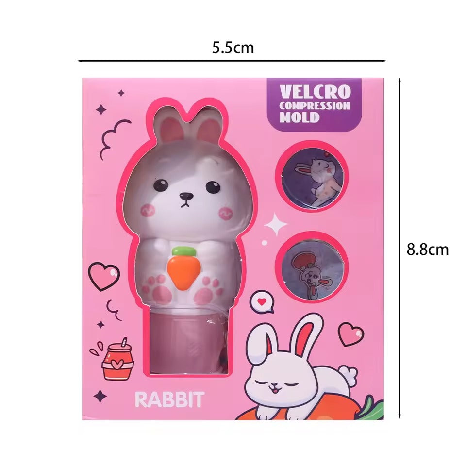 Creative Magical Stamp Refill Sticker Velcro Compression Mold Rabbit - 177