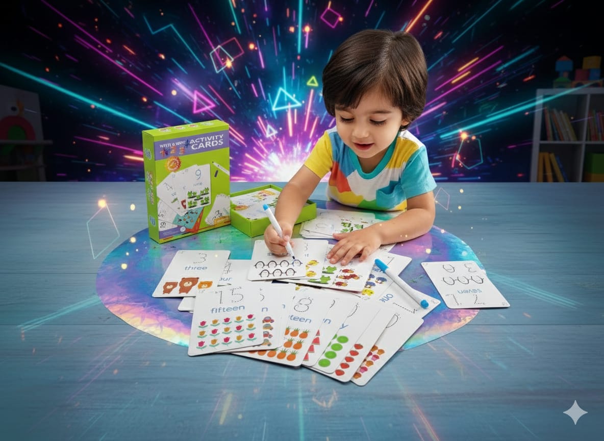 ABC, 123 and Word Write and Wipe Activities Card - 812