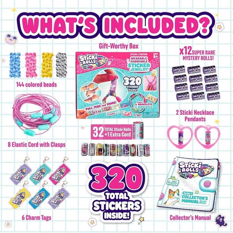 DIY Stickers Jewelry with 320 Stickers - 21D