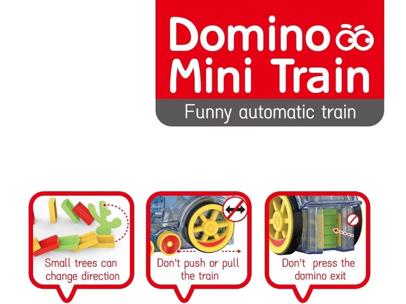 Electric Domino Automatic Train With Light and Sound - 60 pieces
