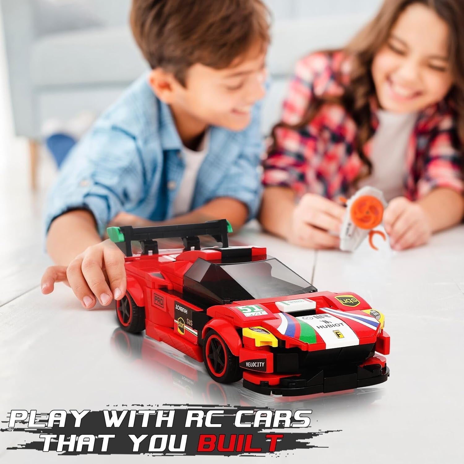 Red Racing Car RC Sports Building Blocks 279 pcs Set - 70051