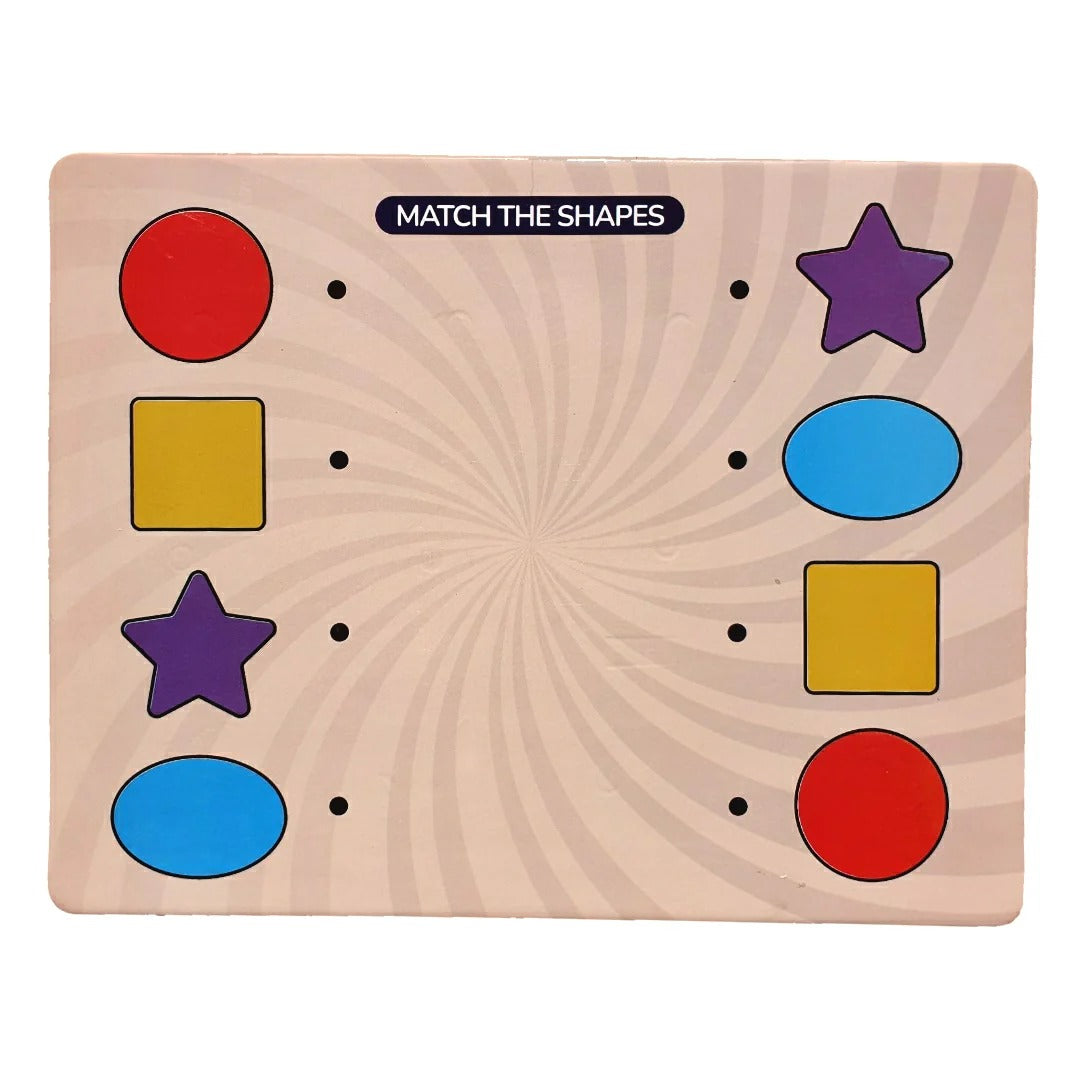 2in1 Shapes Knob Double Sided Board With Matching Activity - 404
