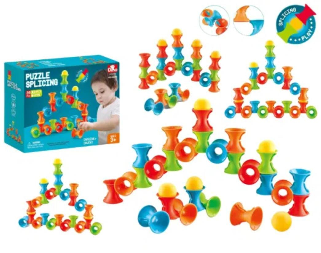 Build & Stack Splicing Puzzle Play Set - 46pcs - Default Title - Odeez | Educational Toys Pakistan 