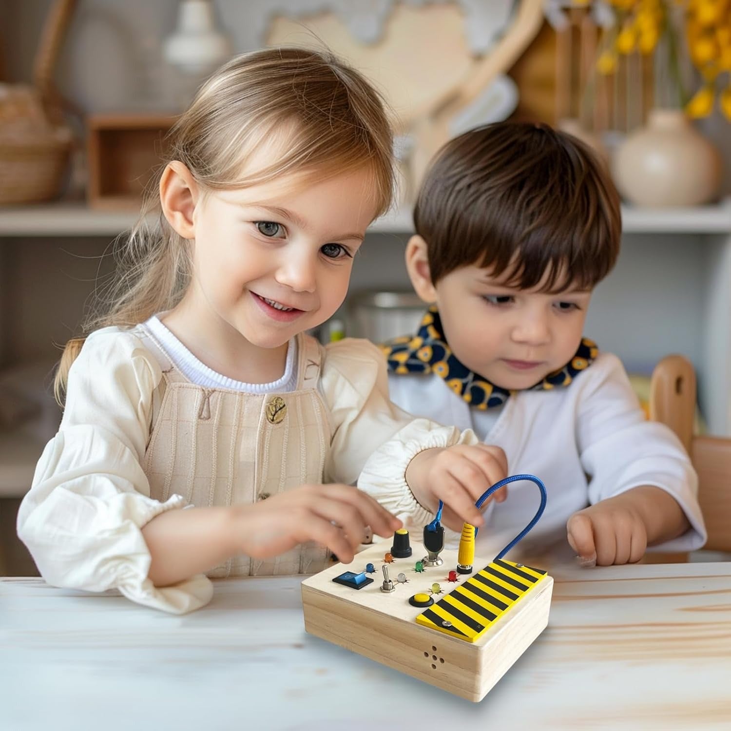 Wooden Busy Switch Board Real Sound Pretend Play Kit - 293