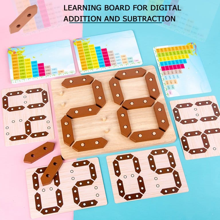 Digital Wooden Board for Addition Subtraction Learning - 032 - Default Title - Odeez | Educational Toys Pakistan 