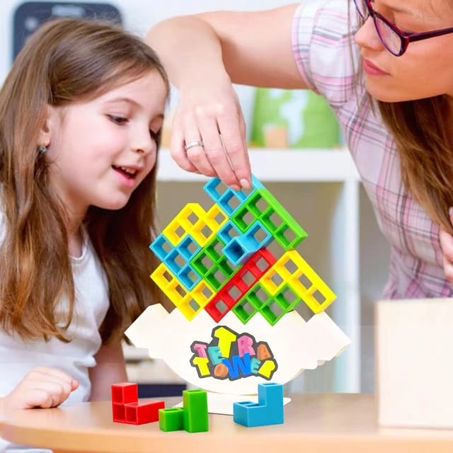 Tower balance game - Tetra Tower Stacking Fun Balance Game - 310 - Default Title - Odeez | Educational Toys Pakistan 