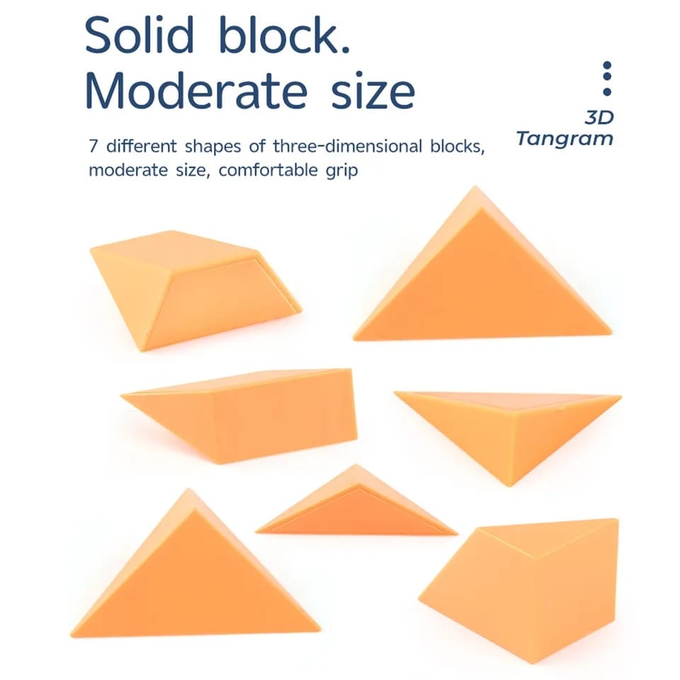 3D IQ Tangram 6 Sided Puzzle - 166 - Default Title - Odeez | Educational Toys Pakistan 